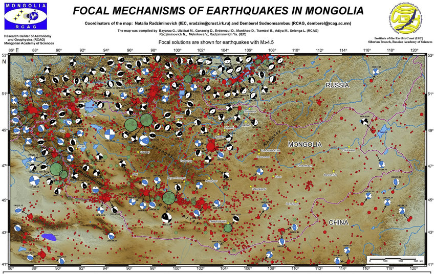 map-of-focal-mechanisms-of-earthquakes-in-mongolia-demberel-et-al-2011